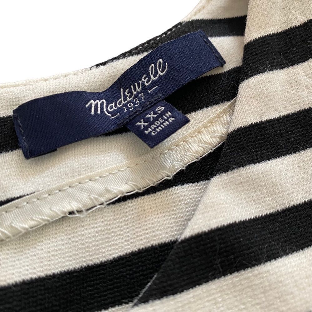Madewell | Black and White Striped Dress, Size XXS - Picture 9 of 10